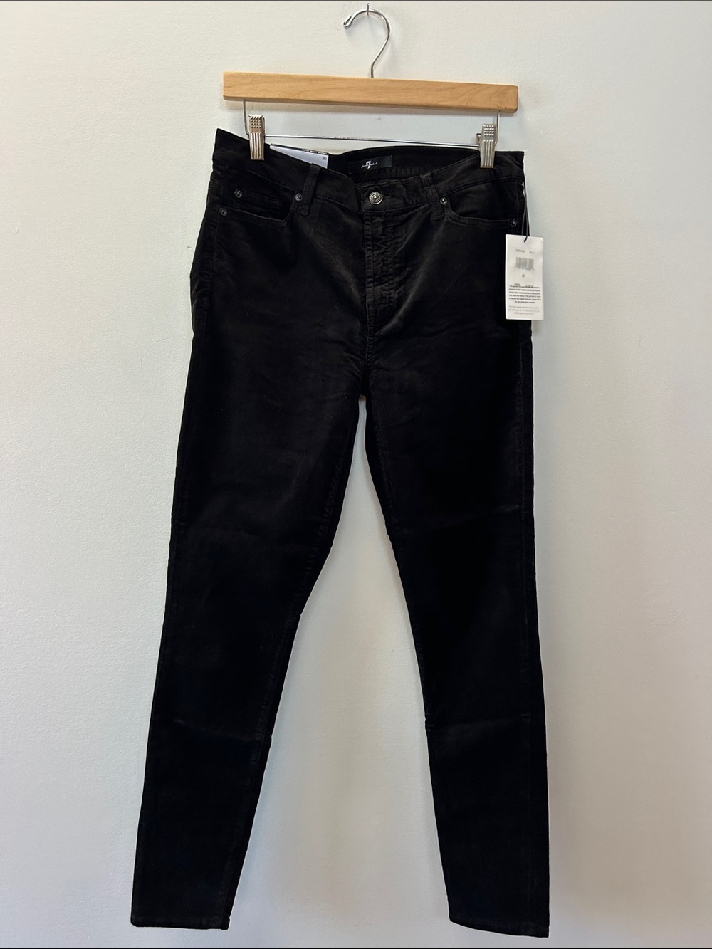7 For All Mankind Women's Black Skinny Jeans